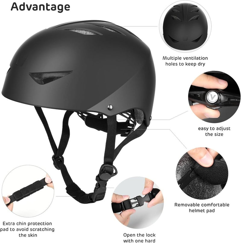Laad afbeelding in Galerijviewer, Kids Helm en Pads Set Leeftijd 5-15 Jaar Kids Skateboard Helm Kniebeschermers Elleboog Pads Pols Pads voor Roller Scooter Fietsen Schaatsen - happygetfit.com
