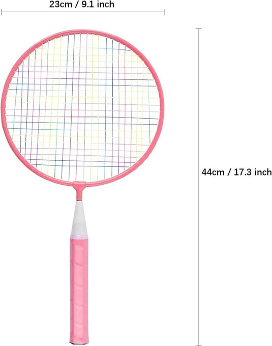 Kinder badmintonset met 2 rackets van 44 cm inclusief 4 shuttles en sponsbal – badmintonspel – kindersport - happygetfit.com