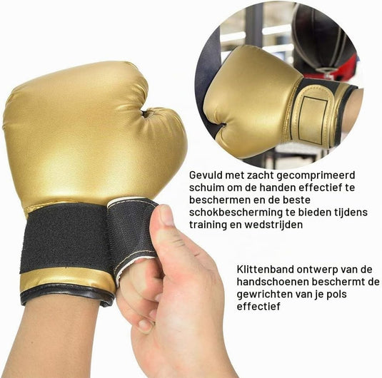 Kinder bokshandschoenen 1 paar van PU leer met verstelbare klittenbandsluiting – bokstraining – sparringhandschoenen - happygetfit.com