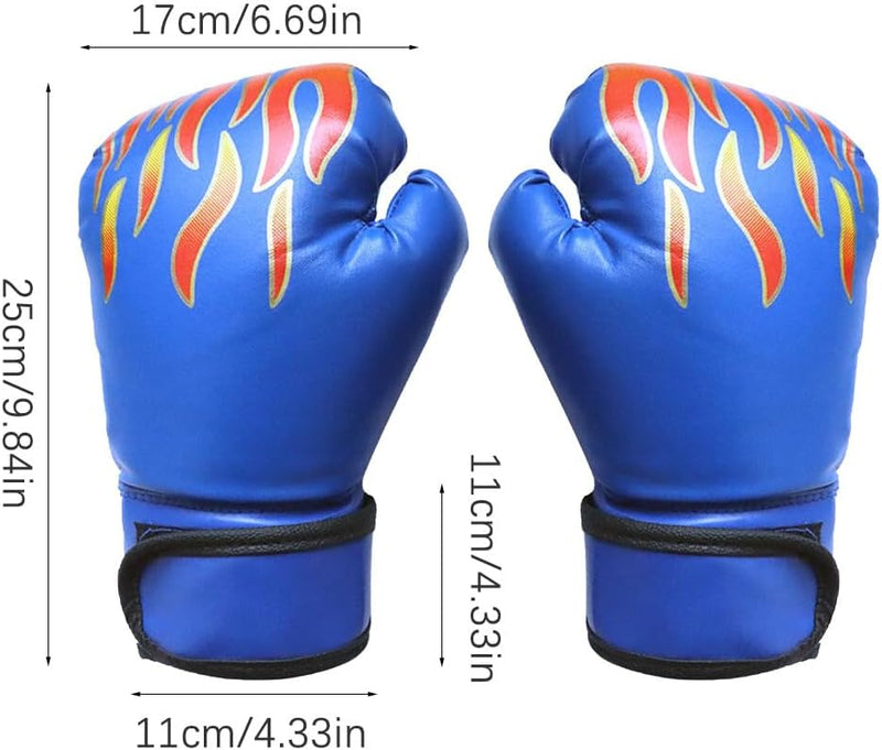 Laad afbeelding in Galerijviewer, Kinder bokshandschoenen 6 oz blauw - happygetfit.com
