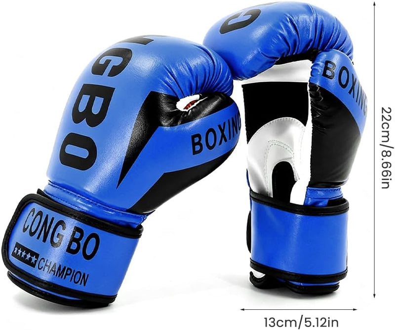 Chargez l'image dans la visionneuse de la galerie, Kinder bokshandschoenen 6 oz van PU leer met ademende voering voor 3 tot 12 jaar – kickbokshandschoenen – vechtsportuitrusting - happygetfit.com
