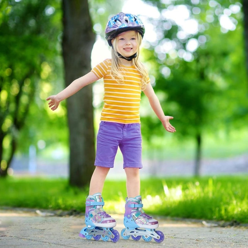 Load image into Gallery viewer, Kinder inline skates voor meisjes jongens - Blades Roller voor kinderen leeftijd 4 5 6 7- Verstelbaar All Light Up Wheel Indoor Outdoor Sport Verjaardagscadeau voor zoon en kleinzoon - happygetfit.com
