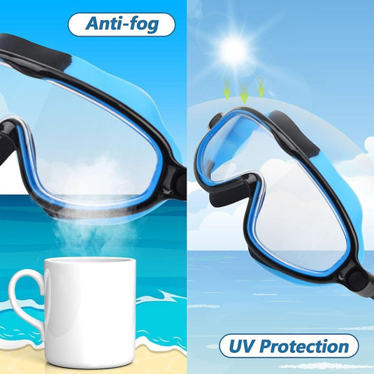 Kinderzwembrillen 2 stuks met anticondens en UV-bescherming voor 3 tot 15 jaar – zwemmasker – zwemaccessoires - happygetfit.com
