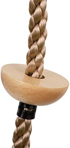 Laden Sie das Bild in Galerie -Viewer, Klimtouw Kinderen met Houten Treden – 190 cm – Boomhut Klimspeelgoed &amp; Schommel Accessoire – Tot 100 kg – Vanaf 3 Jaar - happygetfit.com
