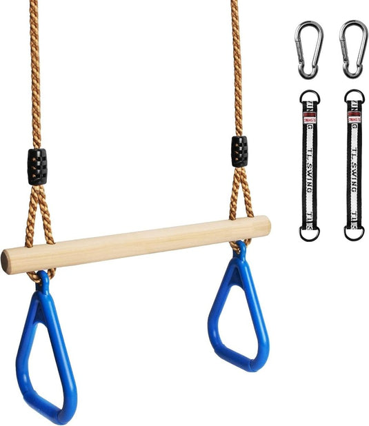 Klimtouw schommel voor kinderen – met platforms, schijfzitje en verstelbaar touw - happygetfit.com