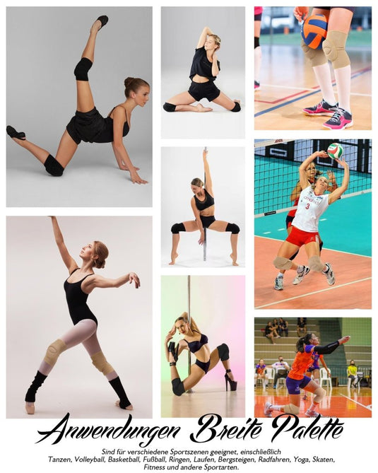 Knee Pads Volleyball Girls Kids Youth Women Men 7.8" Thick Padded Dance Knee Pad Soft Stretchy Knee Brace Breathable Knee Protector for Basketball Football Wrestling Pole Dance Yoga Knee Sleeve 1 Pair - happygetfit.com