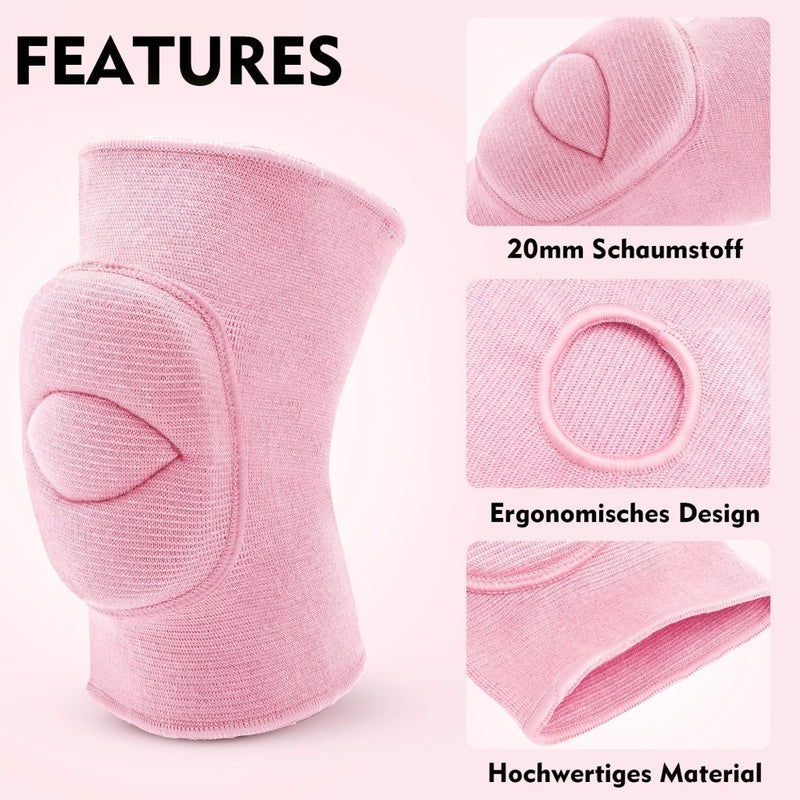 Load image into Gallery viewer, Knee Pads Volleyball Girls Kids Youth Women Men 7.8" Thick Padded Dance Knee Pad Soft Stretchy Knee Brace Breathable Knee Protector for Basketball Football Wrestling Pole Dance Yoga Knee Sleeve 1 Pair - happygetfit.com
