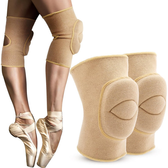 Knee Pads Volleyball Girls Kids Youth Women Men 7.8" Thick Padded Dance Knee Pad Soft Stretchy Knee Brace Breathable Knee Protector for Basketball Football Wrestling Pole Dance Yoga Knee Sleeve 1 Pair - happygetfit.com