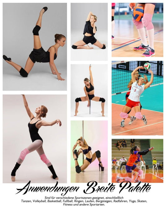Knee Pads Volleyball Girls Kids Youth Women Men 7.8" Thick Padded Dance Knee Pad Soft Stretchy Knee Brace Breathable Knee Protector for Basketball Football Wrestling Pole Dance Yoga Knee Sleeve 1 Pair - happygetfit.com