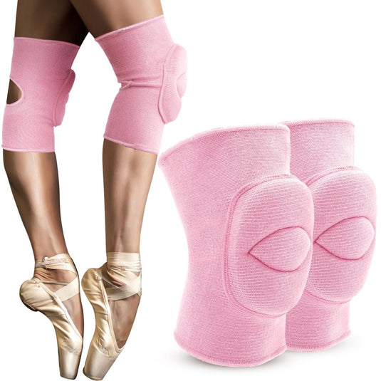 Knee Pads Volleyball Girls Kids Youth Women Men 7.8" Thick Padded Dance Knee Pad Soft Stretchy Knee Brace Breathable Knee Protector for Basketball Football Wrestling Pole Dance Yoga Knee Sleeve 1 Pair - happygetfit.com