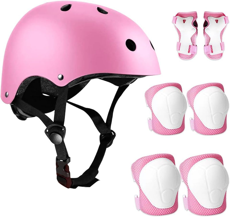 Load image into Gallery viewer, Kniebeschermers Kinderen met Helm, 7-in-1 Helm en Beschermers Set Knieschilden Inline Skates Kinderen Beschermingsuitrusting voor Inline Skates Skateboard Fiet longboard, stuntscooter - happygetfit.com
