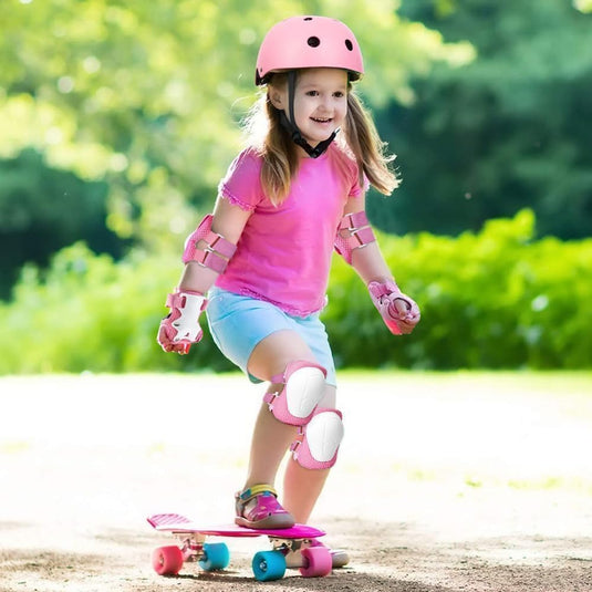 Kniebeschermers Kinderen met Helm, 7-in-1 Helm en Beschermers Set Knieschilden Inline Skates Kinderen Beschermingsuitrusting voor Inline Skates Skateboard Fiet longboard, stuntscooter - happygetfit.com