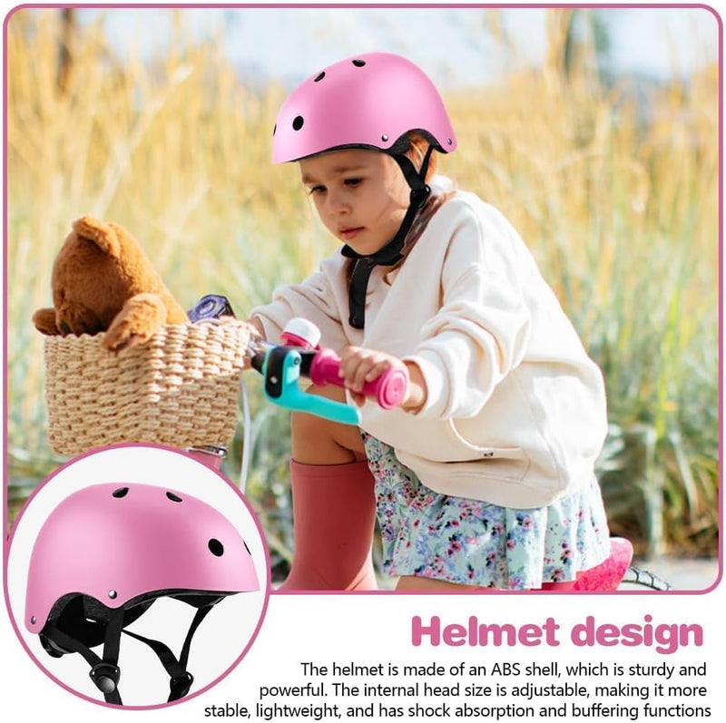 Load image into Gallery viewer, Kniebeschermers Kinderen met Helm, 7-in-1 Helm en Beschermers Set Knieschilden Inline Skates Kinderen Beschermingsuitrusting voor Inline Skates Skateboard Fiet longboard, stuntscooter - happygetfit.com
