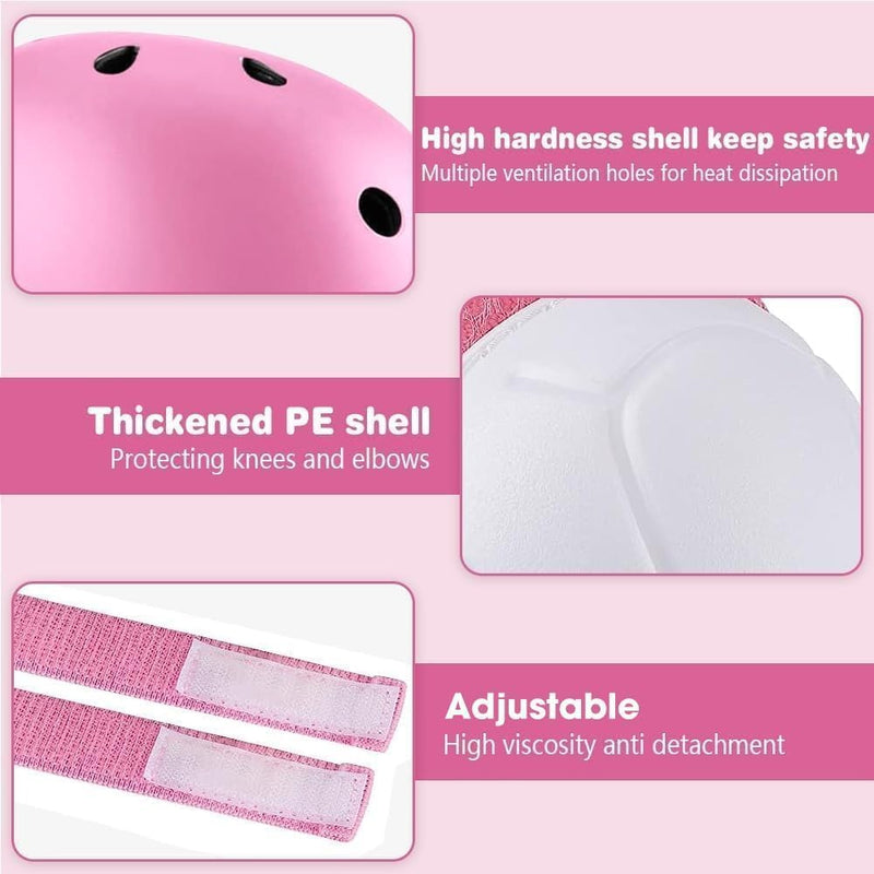 Load image into Gallery viewer, Kniebeschermers Kinderen met Helm, 7-in-1 Helm en Beschermers Set Knieschilden Inline Skates Kinderen Beschermingsuitrusting voor Inline Skates Skateboard Fiet longboard, stuntscooter - happygetfit.com
