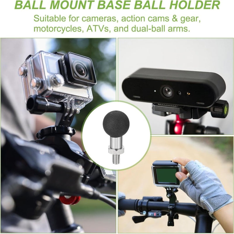 Load image into Gallery viewer, Kogeladapter 1 inch met M6 schroefdraad van roestvrij staal – ball mount adapter – camera accessoires - happygetfit.com
