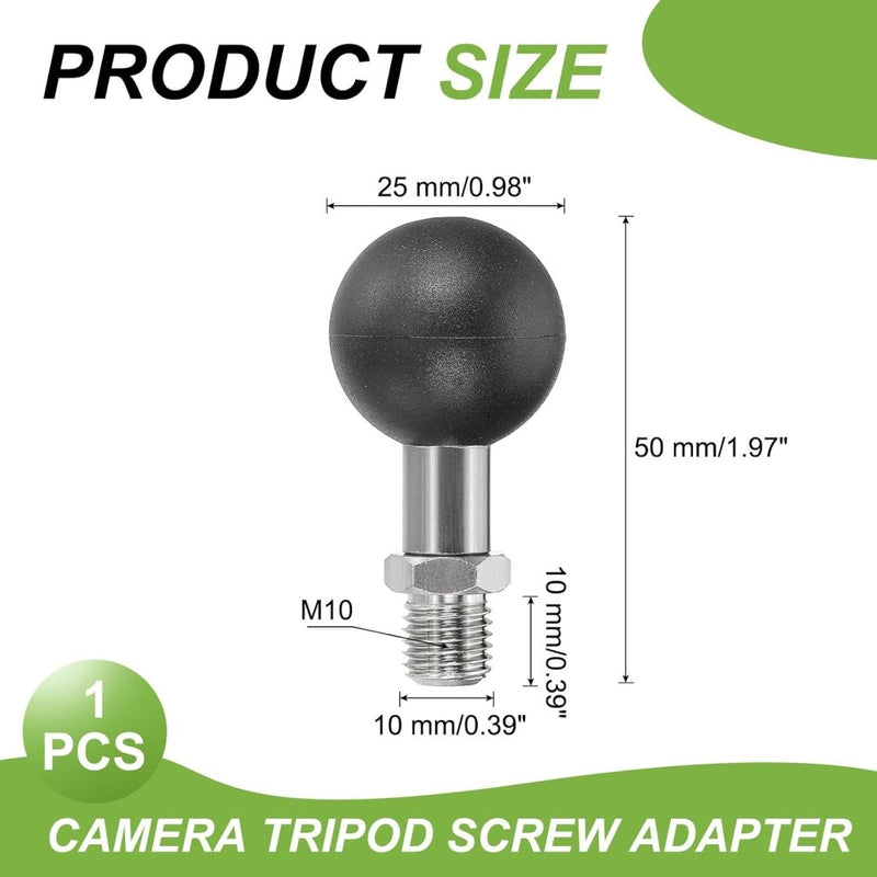 Load image into Gallery viewer, Kogeladapter 1 inch met M6 schroefdraad van roestvrij staal – ball mount adapter – camera accessoires - happygetfit.com
