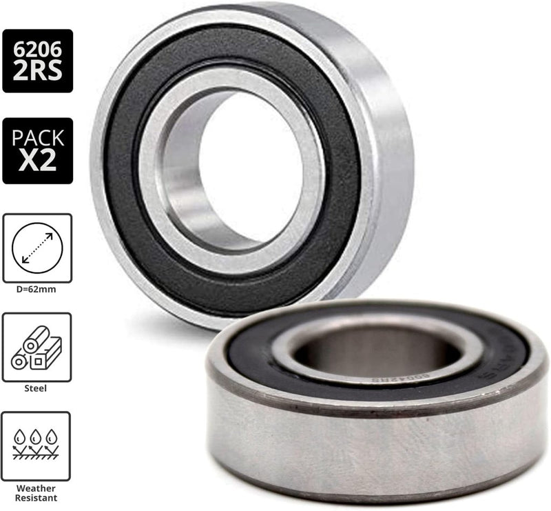 Load image into Gallery viewer, Kogellagers 6006-2RS set van 5 30 x 55 x 13 mm - happygetfit.com
