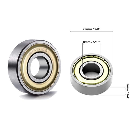 Kogellagers 608ZZ set van 40 stuks 8 x 22 x 7 mm - happygetfit.com