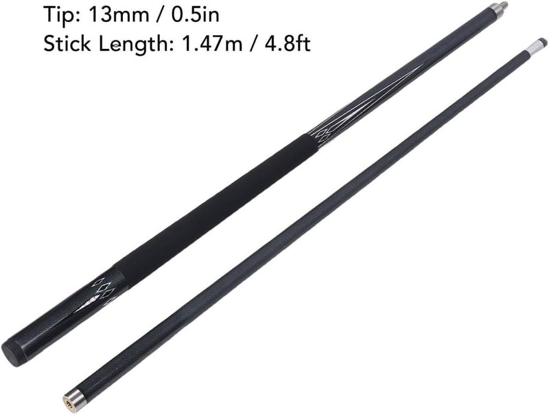 Chargez l'image dans la visionneuse de la galerie, Koolstofvezel Biljartkeu met 13 mm Tip – Professionele Pool Cue met Rubberen Bumper - happygetfit.com
