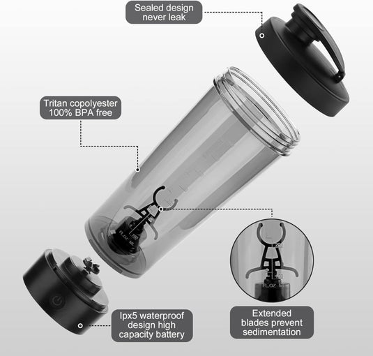 🔥 Krachtige elektrische shaker voor de perfecte eiwitshake! - happygetfit.com