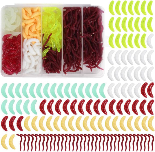Kunstaas set 120-delig met spinners, softbaits en hardbaits inclusief opbergdoos – roofvisaas – hengelsportaccessoires - happygetfit.com