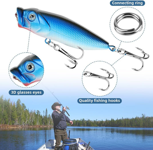 Kunstaas set 158-delig met minnows, softbaits, vishaken en vistang inclusief opbergdoos – roofvismateriaal – visaccessoires - happygetfit.com