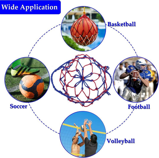 laeeyin Balnet, tas, draagbaar, balnet, sportbal, balnet voor voetbal, basketbal, balnet, 1 bal, hoge dikte handgrepen - happygetfit.com