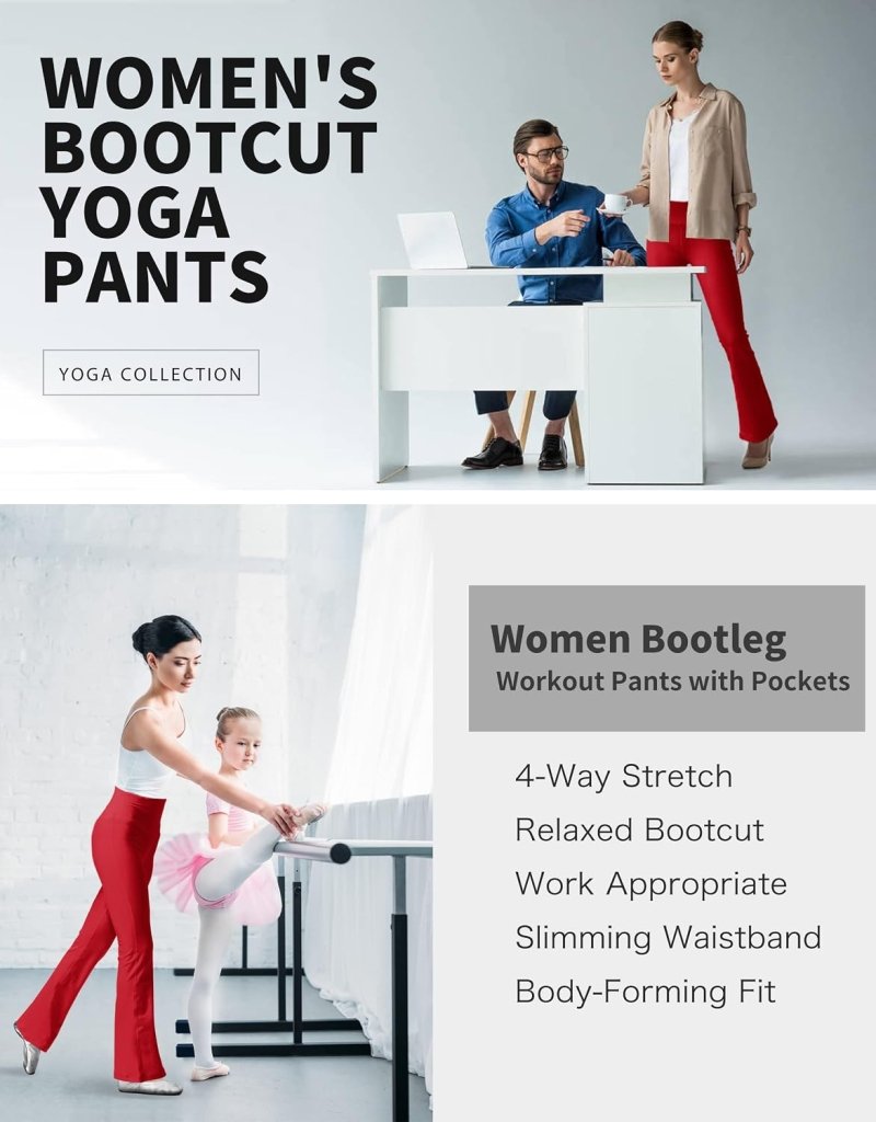 Load image into Gallery viewer, LaiEr Yoga Broek voor Vrouwen Tummy Control Workout Bootleg Broek Hoge Taille 4 Way Stretch Broek met Binnenzakken. - happygetfit.com
