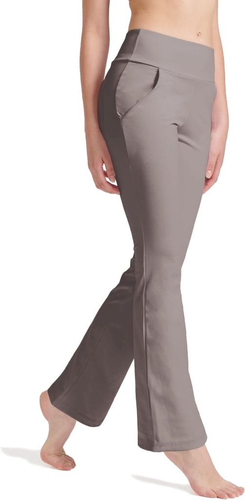 Laad afbeelding in Galerijviewer, LaiEr Yogabroek Voor Dames Met 4 zakken Hoge Taille Werkbroek 4-way Stretch Tummy Control Lange Flare Broek - happygetfit.com
