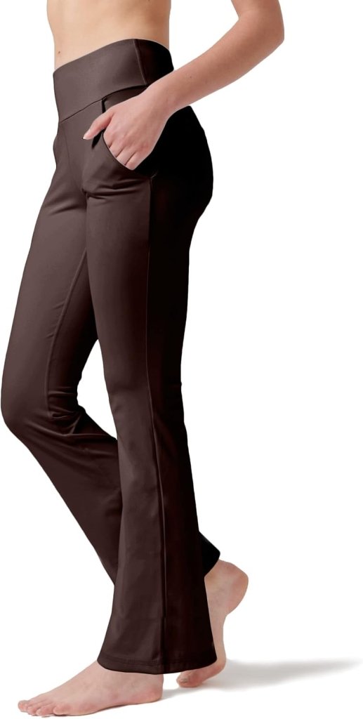 Laad afbeelding in Galerijviewer, LaiEr Yogabroek Voor Dames Met 4 zakken Hoge Taille Werkbroek 4-way Stretch Tummy Control Lange Flare Broek - happygetfit.com
