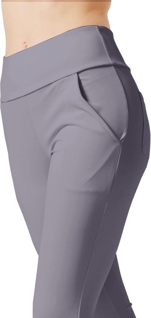 LaiEr Yogabroek Voor Dames Met 4 zakken Hoge Taille Werkbroek 4-way Stretch Tummy Control Lange Flare Broek - happygetfit.com