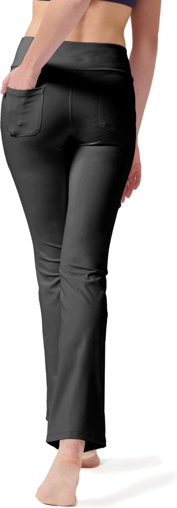 Laad afbeelding in Galerijviewer, LaiEr Yogabroek Voor Dames Met 4 zakken Hoge Taille Werkbroek 4-way Stretch Tummy Control Lange Flare Broek - happygetfit.com

