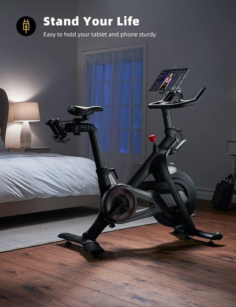 Laad afbeelding in Galerijviewer, Lamicall Hometrainer Tablethouder, Loopband Hometrainer Tablethouder - Verstelbare Stuurbeugel voor Binnen voor iPad Pro 9.7, 10.5, 12.9, Air mini 2 3 4, iPhone, Samsung Tab, andere 4.7-13" tablets - happygetfit.com
