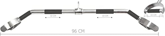 Lat pulldown bar 61 of 96,5 cm met dubbele antislip handgrepen – kabelstang – fitness accessoire - happygetfit.com