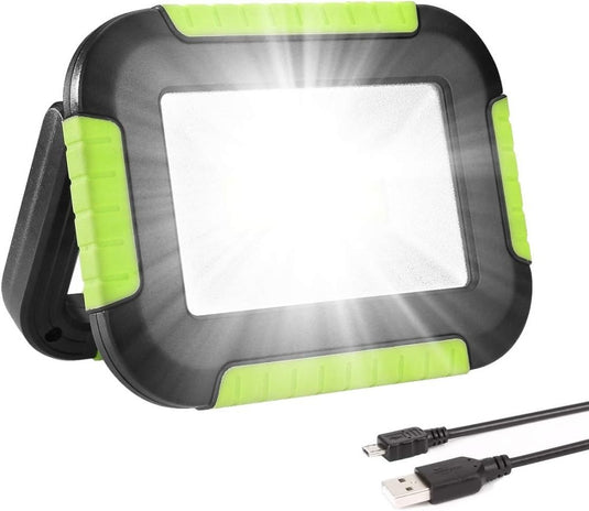 LE Led-accuspot, campinglamp, draagbaar, 10 W, 1000 lumen, superhelder, oplaadbare zoeklamp, dimbaar, noodlamp met 3 lichtmodi voor stroomuitval, camping enz. - happygetfit.com
