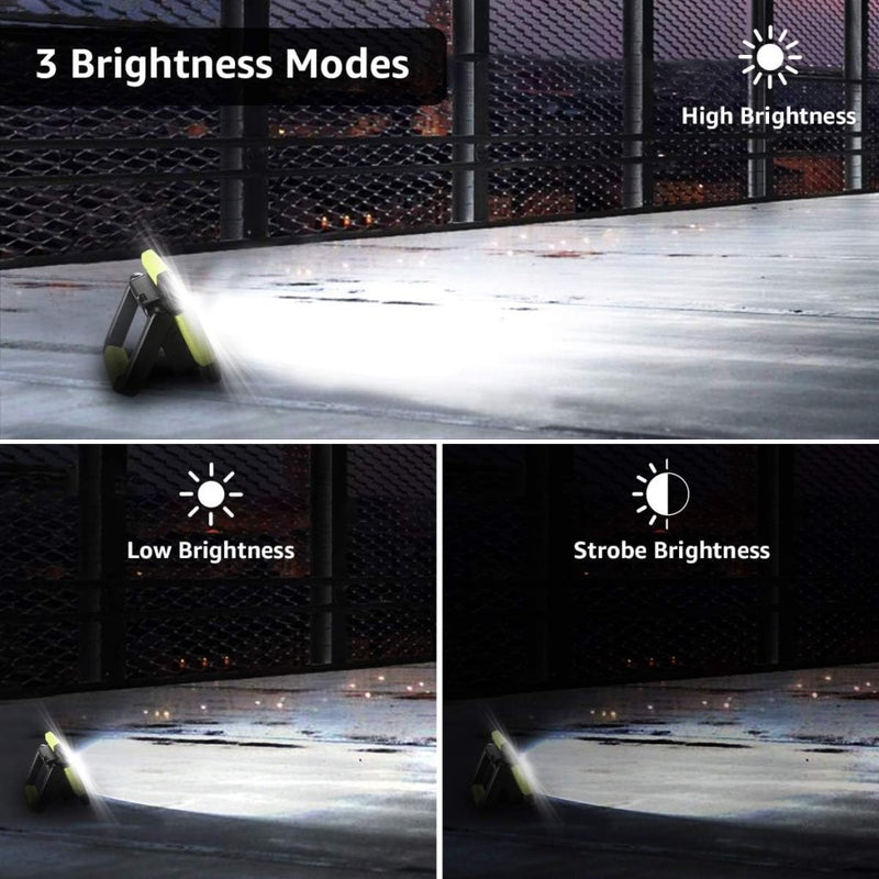 Load image into Gallery viewer, LE Led-accuspot, campinglamp, draagbaar, 10 W, 1000 lumen, superhelder, oplaadbare zoeklamp, dimbaar, noodlamp met 3 lichtmodi voor stroomuitval, camping enz. - happygetfit.com
