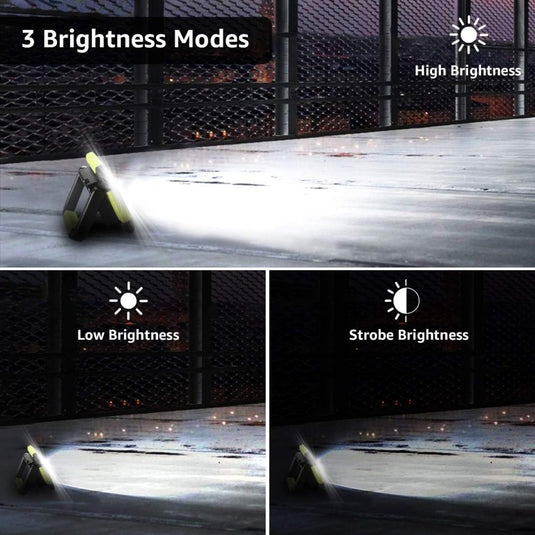 LE Led-accuspot, campinglamp, draagbaar, 10 W, 1000 lumen, superhelder, oplaadbare zoeklamp, dimbaar, noodlamp met 3 lichtmodi voor stroomuitval, camping enz. - happygetfit.com