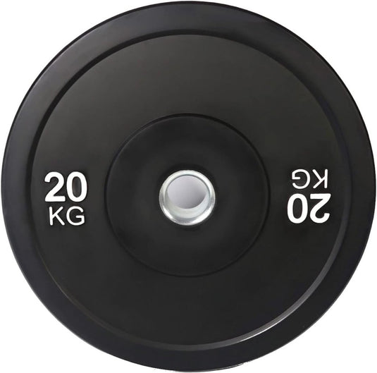 Leadman 20 kg Olympische Bumper Plates, 2 inch, Zwart, Barbell Plates, IWF Standaard, Home Gym, Fitness, Oefenapparatuur, Gym Apparatuur, Bodybuilding, Crossfit, Krachttraining - happygetfit.com