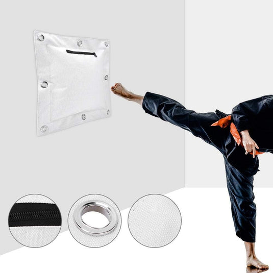 Lege zandzak Wandgemonteerde canvas bokszak met rits voor vechtsport Muay Thai Kung Fu Makiwara - happygetfit.com