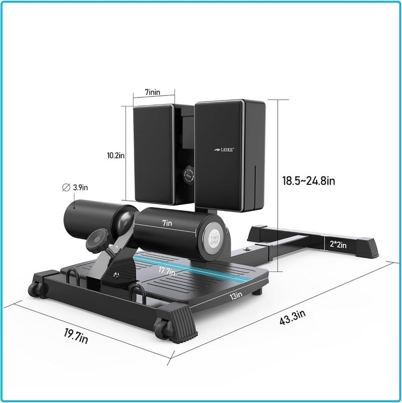 Laden Sie das Bild in Galerie -Viewer, leikefitness Deluxe Multifunctionele Diepe Sissy Squat Bench Thuis Gym Workout Station Been Oefening Machine - happygetfit.com
