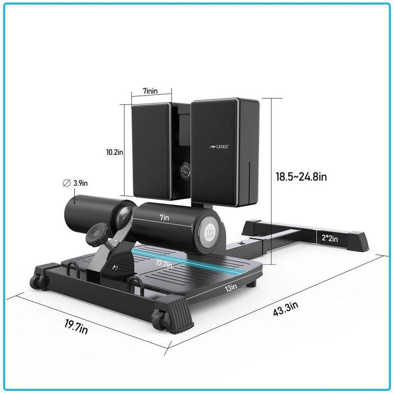 Load image into Gallery viewer, leikefitness Sissy Squat Machine, Deluxe Multi-Function Deep Sissy Squat Bench Workout Station, Leg Exercise Machine for Home Gym - happygetfit.com
