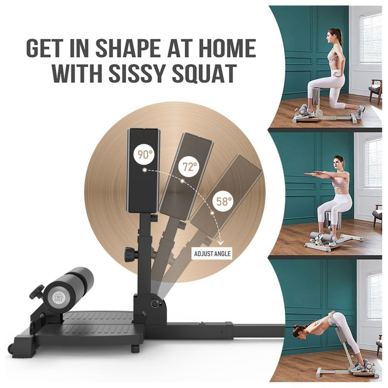 Load image into Gallery viewer, leikefitness Sissy Squat Machine, Deluxe Multi-Function Deep Sissy Squat Bench Workout Station, Leg Exercise Machine for Home Gym - happygetfit.com
