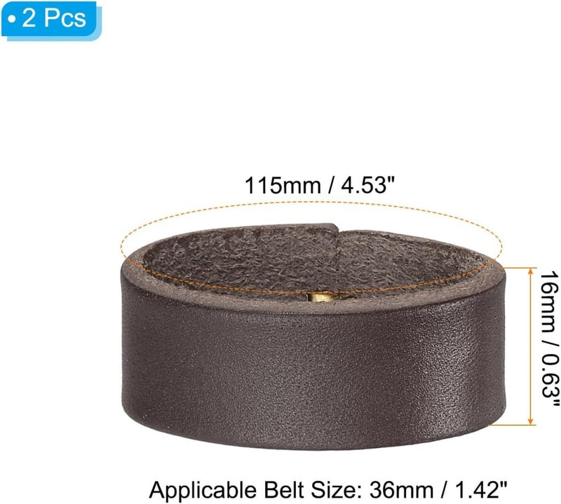 Carica immagine in Galleria Viewer, Leren riemlussen 2 stuks voor riemen 38-40 mm – riemhouders – vervangende keeper loops - happygetfit.com
