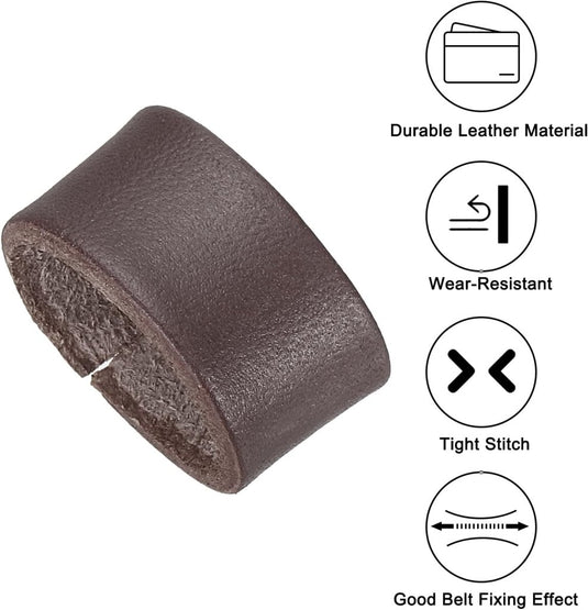 Leren riemlussen 2 stuks voor riemen 38-40 mm – riemhouders – vervangende keeper loops - happygetfit.com