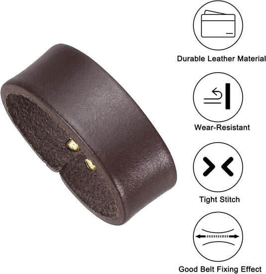 Leren riemlussen 2 stuks voor riemen 38-40 mm – riemhouders – vervangende keeper loops - happygetfit.com