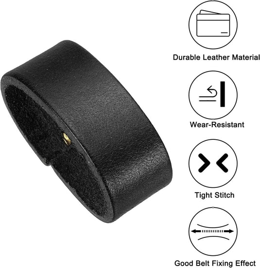 Leren riemlussen 2 stuks voor riemen 38-40 mm – riemhouders – vervangende keeper loops - happygetfit.com