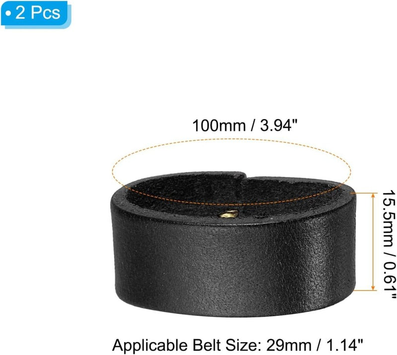 Carica immagine in Galleria Viewer, Leren riemlussen 2 stuks voor riemen 38-40 mm – riemhouders – vervangende keeper loops - happygetfit.com

