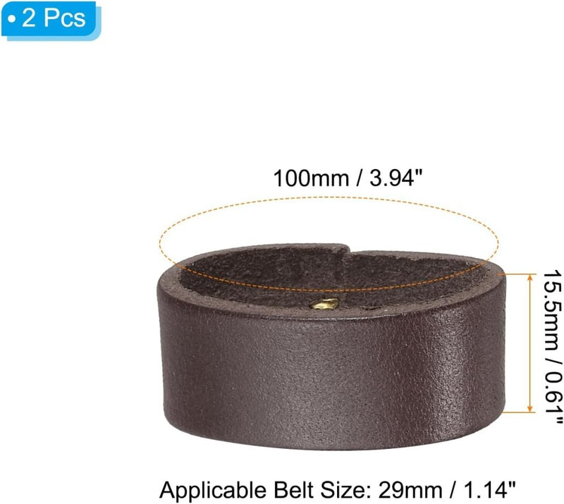Carica immagine in Galleria Viewer, Leren riemlussen 2 stuks voor riemen 38-40 mm – riemhouders – vervangende keeper loops - happygetfit.com
