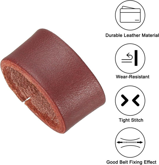 Leren riemlussen 2 stuks voor riemen 38-40 mm – riemhouders – vervangende keeper loops - happygetfit.com