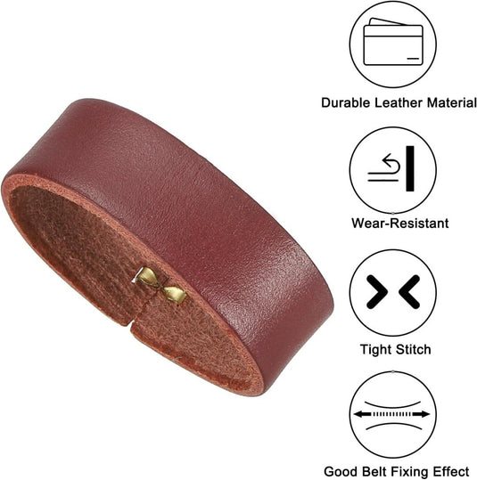 Leren riemlussen 2 stuks voor riemen 38-40 mm – riemhouders – vervangende keeper loops - happygetfit.com